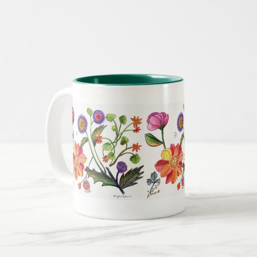 Tasse sensible de fleur (Devant gauche)