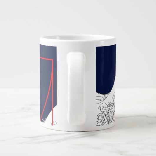 Tasse Séquence Fibonacci et la Grande Vague (Dos)