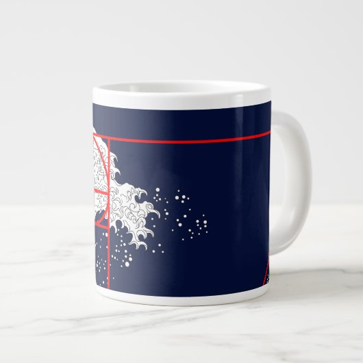 Tasse Séquence Fibonacci et la Grande Vague (Devant droit)