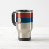 Tasse serbe de voyage de drapeau (Devant gauche)