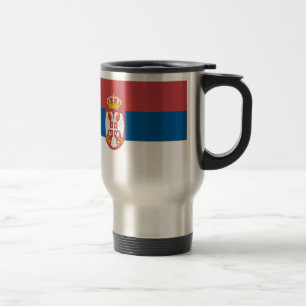 Tasse serbe de voyage de drapeau