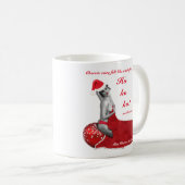 Tasse sexy drôle de Noël de nouveauté de (Devant droit)
