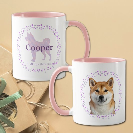 Tasse Shiba Inu – Cadeau personnalisé lavande past