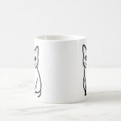 Tasse Silhouette de Chat Minimaliste (Centre)