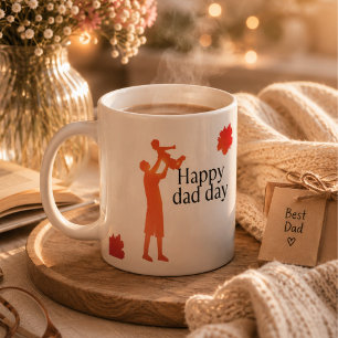 Tasse Silhouette de Père et Enfant - Premier Père