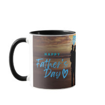 Tasse silhouette de plage pour la fête des pères