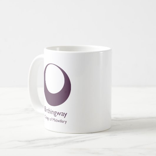 Tasse simple de logo de Birthingway (Devant gauche)