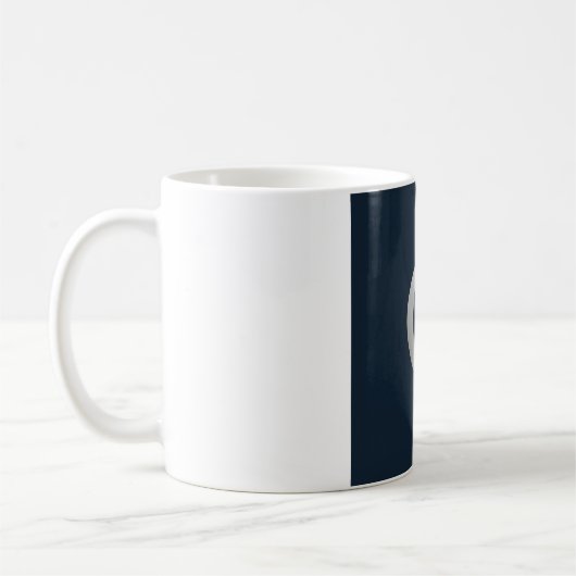 Tasse Simple Lune Phase en Ligne Art - Navy Profon (Gauche)
