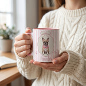 Tasse simple moderne avec nom et photo de l'animal