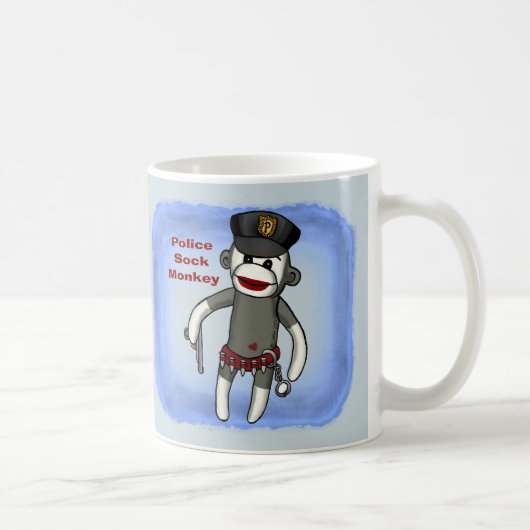 Tasse Singe Chaussette Police (Droite)