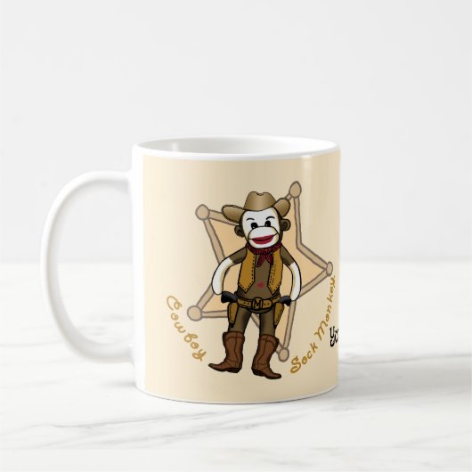 Tasse Singe Cowboy en Chaussette (Gauche)