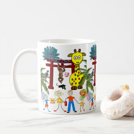 Tasse Singe Zoo Girafe (Avec donut)