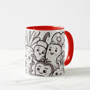 Tasse Smiling Veggies Coffee Mug Mok