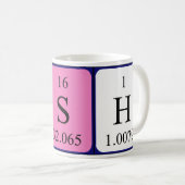 Tasse snob de nom de table périodique (Devant droit)