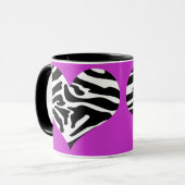 Tasse snob impertinente de coeur de pourpre et de (Devant gauche)