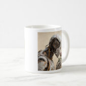 Tasse Solarpunk Robot & Rose (Devant droit)