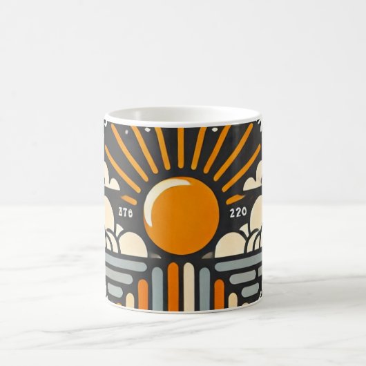 Tasse Soleil – Le soleil brille derrière les nuage (Centre)