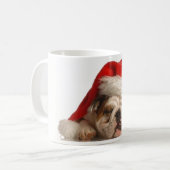 Tasse somnolente de bouledogue de Noël (Devant gauche)