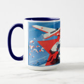 Tasse soviétique unique et colorée du cosmonaute (Gauche)