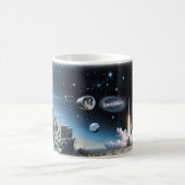 Tasse Space Oddity — Lancement de fusée et Cosmos (Centre)