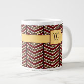 Tasse spéciale à motif chevron imprimé léopard (Devant droit)