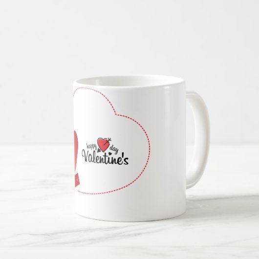 Tasse spéciale de la heureuse Sainte-Valentin | (Devant droit)