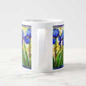 Tasse spéciale en verre bleu iris (Dos)