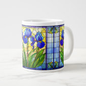Tasse spéciale en verre bleu iris (Devant droit)