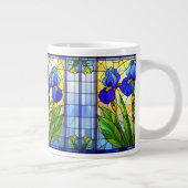 Tasse spéciale en verre bleu iris (Droite)