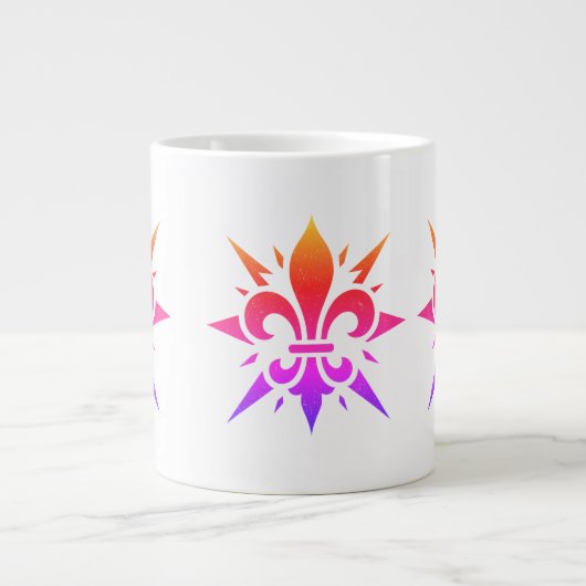 Tasse spéciale "Fleur-de-lis stylisée" (Devant)