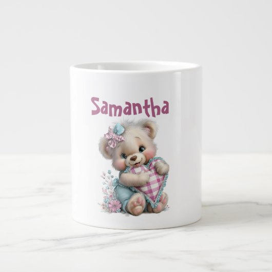 Tasse spéciale Ourson Fête de Naissance (Devant)