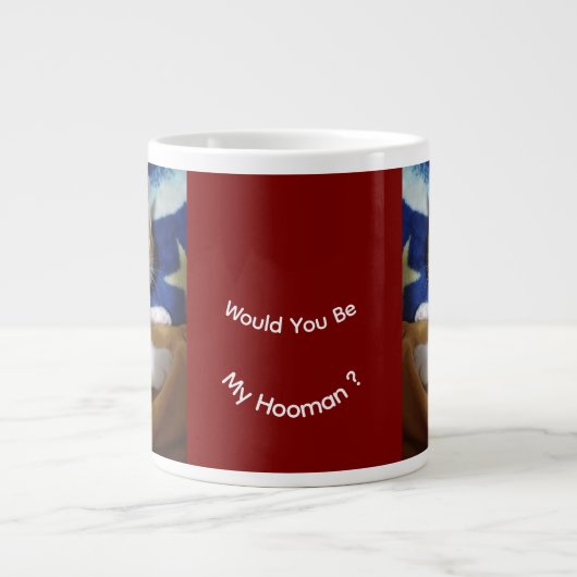 Tasse Spéciale Photo de Chat 'Sois Mon Hooman' (Devant)