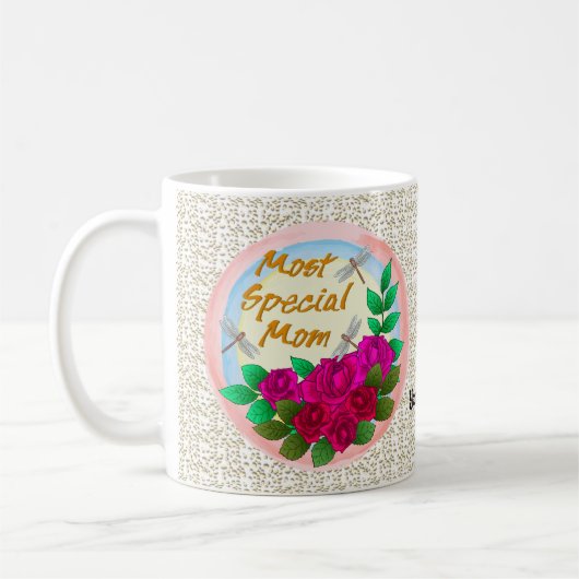 Tasse Spéciale Roses pour Maman (Gauche)