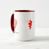 Tasse sportive de coeur de Gtv d'araignée d'alpha (Devant gauche)