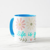 Tasse Spring Daisy, Tasse de café Fleur Pastel Boh (Devant gauche)