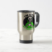 Tasse squelette joyeux en vert néon (Devant droit)