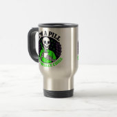 Tasse squelette joyeux en vert néon (Devant gauche)