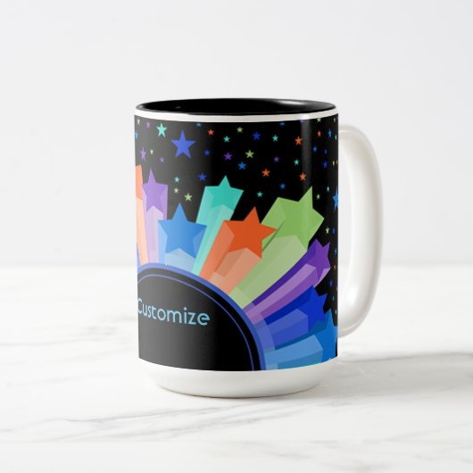 Tasse Starburst Arc-en-Ciel Coloré (Devant droit)