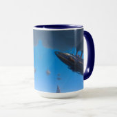 Tasse Steampunk Bateau à vapeur Dirigeable Science (Devant droit)