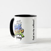 Tasse Style Graffiti « Sans café, c'est Game Over (Devant gauche)