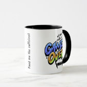 Tasse Style Graffiti « Sans café, c'est Game Over (Devant droit)