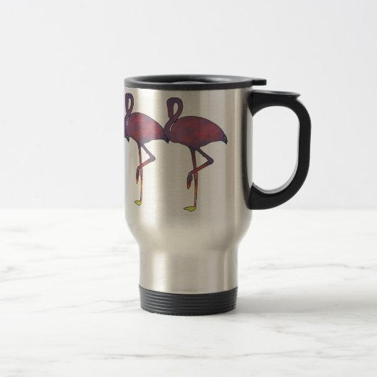 Tasse stylisée de coucher du soleil de Flamant (Droit)