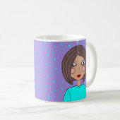 Tasse stylisée joli visage (Devant droit)