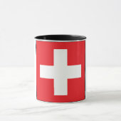 Tasse suisse carrée de drapeau (Centre)