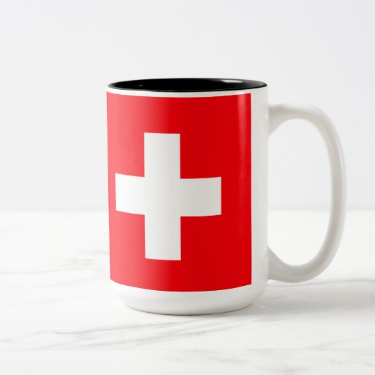Tasse suisse de drapeau (Droit)