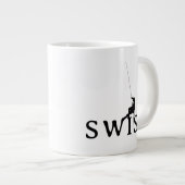 Tasse Suisse d'escalade silhouette de corde minima (Devant droit)