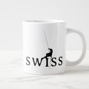 Tasse Suisse d'escalade silhouette de corde minima