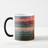 Tasse Sunrise avec le slogan de rétablissement Agi