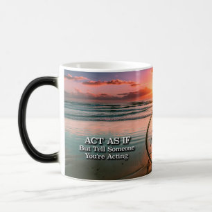 Tasse Sunrise avec le slogan de rétablissement Agi