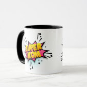 Tasse Super Maman Comic Pop Art (Devant gauche)